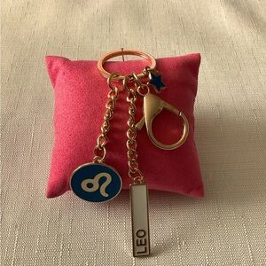 Gold Tone Zodiac Keychain